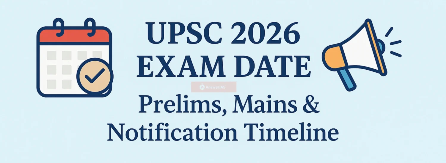 UPSC 2026 Exam Date