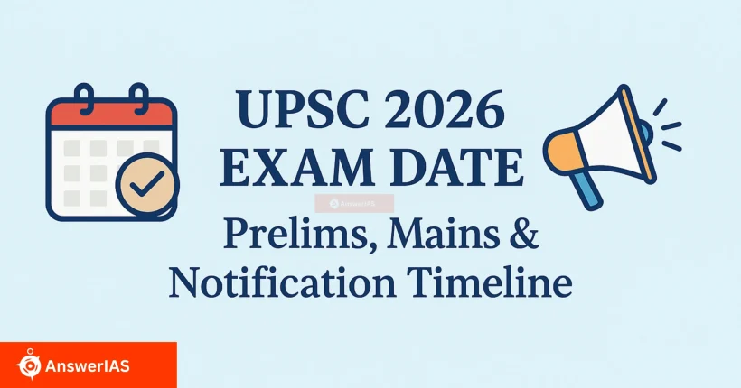 UPSC 2026 Exam Date