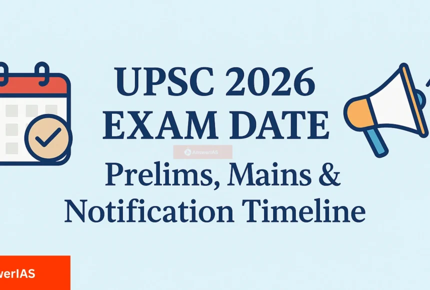 UPSC 2026 Exam Date