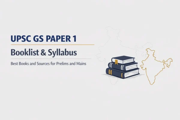 UPSC GS Paper 1 Booklist and Syllabus: Best Sources