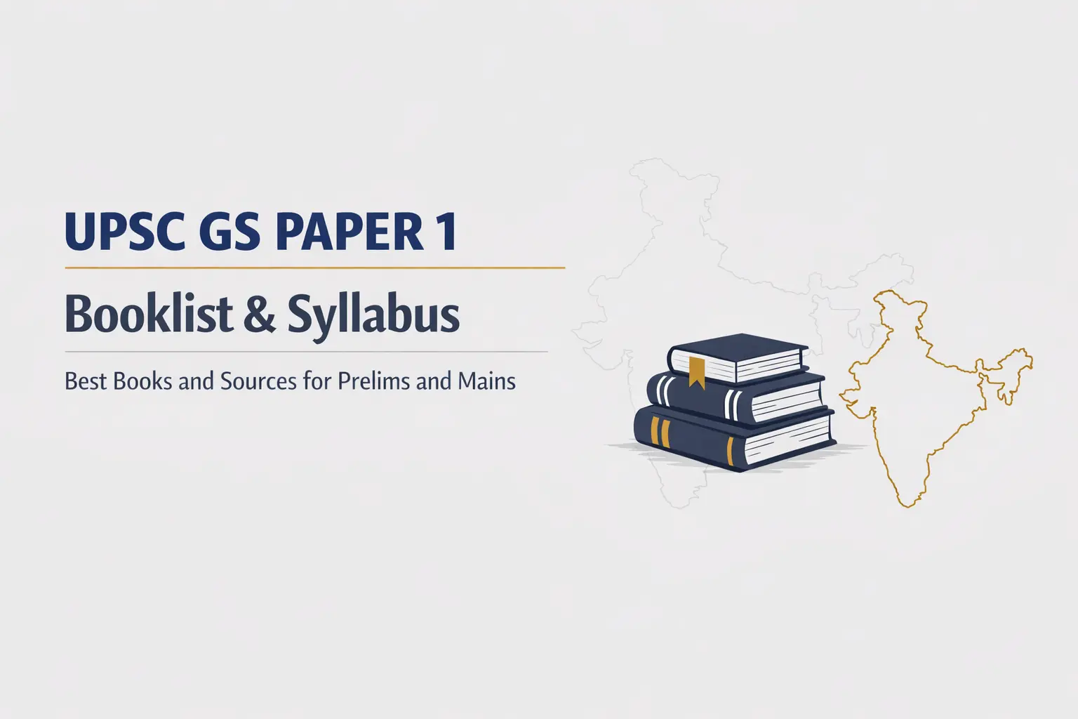 UPSC GS Paper 1 Booklist and Syllabus: Best Sources