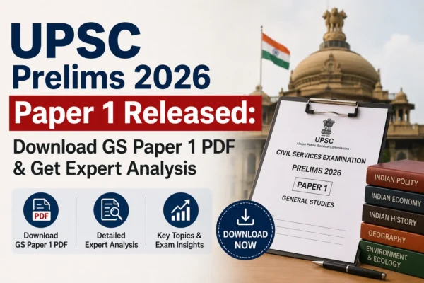 UPSC Prelims 2026 Paper 1 Released: Download GS Paper 1 PDF & Get Expert Analysis