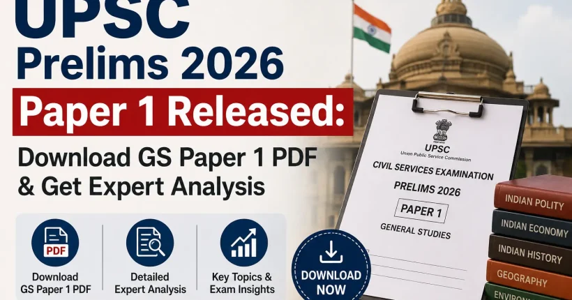 UPSC Prelims 2026 Paper 1 Released: Download GS Paper 1 PDF & Get Expert Analysis