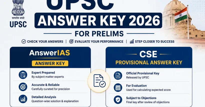 UPSC Answer Key 2026 for Prelims - AnswerIAS Key and CSE Provisional Answer Key
