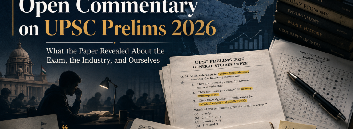 The Open Commentary on UPSC Prelims 2026