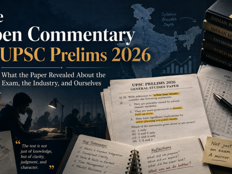 The Open Commentary on UPSC Prelims 2026
